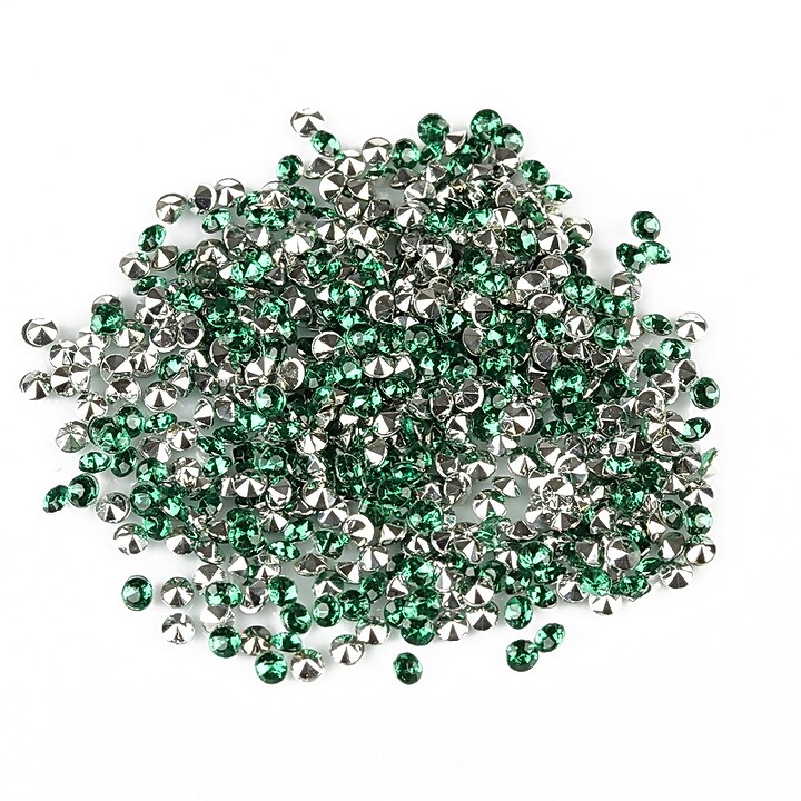 Cabochon rhinestone 2mm (20 buc.) - verde smarald