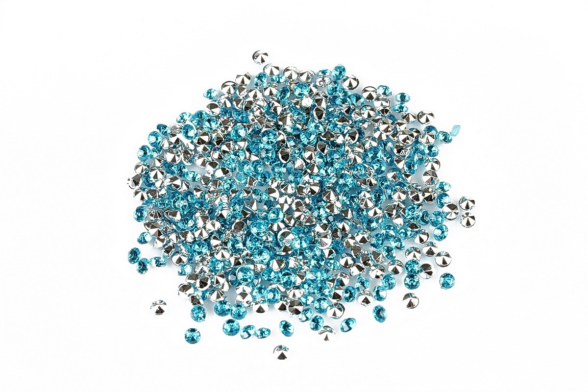 Cabochon rhinestone 2mm (20 buc.) - albastru