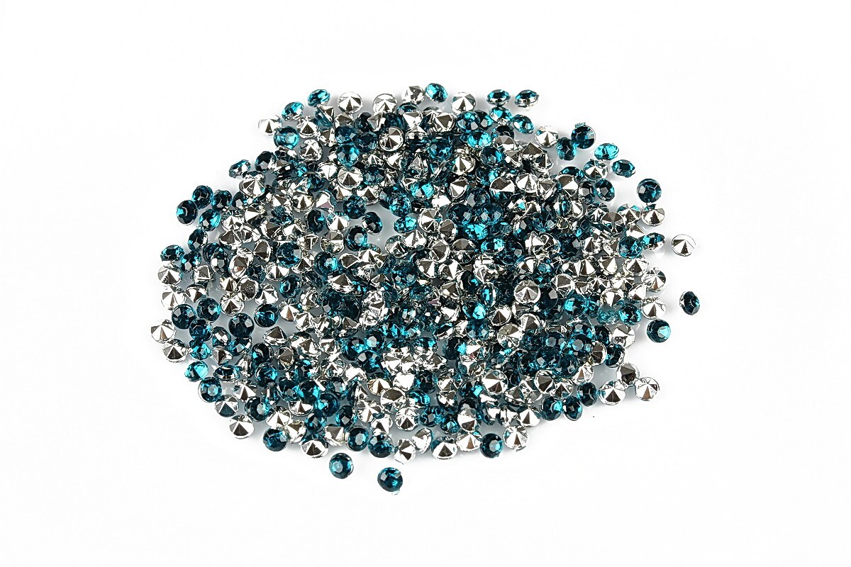 Cabochon rhinestone 2mm (20 buc.) - turcoaz