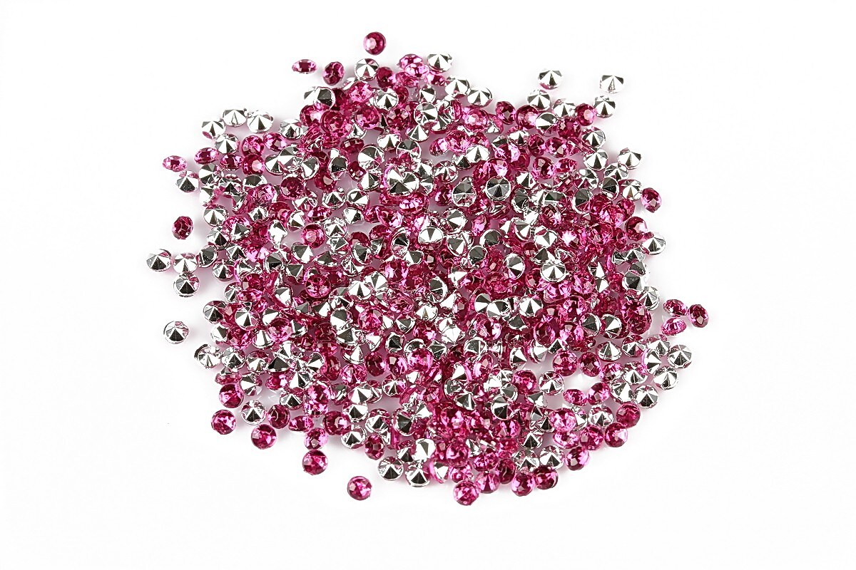 Cabochon rhinestone 2mm (20 buc.) - roz