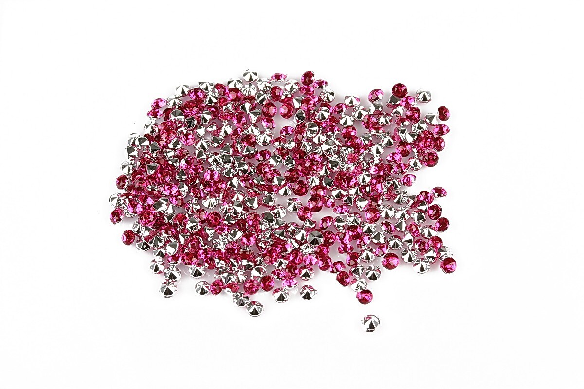 Cabochon rhinestone 2mm (20 buc.) - fucsia