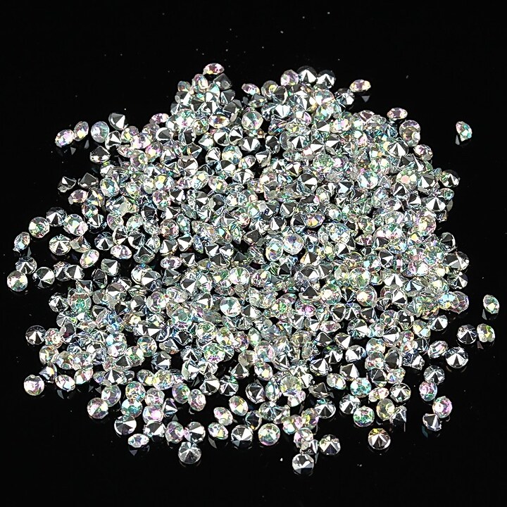 Cabochon rhinestone 2mm (20 buc.) - alb cu AB