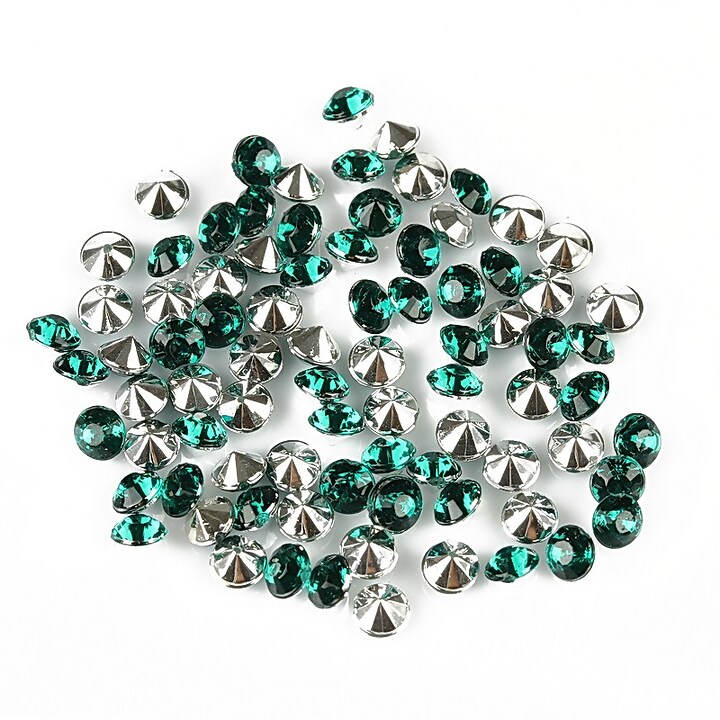 Cabochon rhinestone 3,5mm (20 buc.) - verde smarald