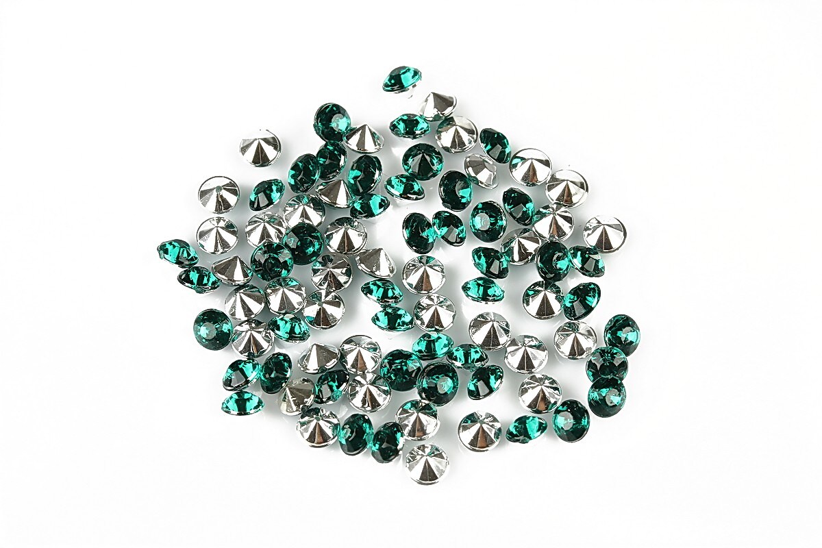 Cabochon rhinestone 3,5mm (20 buc.) - verde smarald