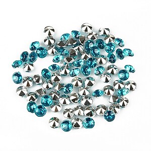 Cabochon rhinestone 3,5mm (20 buc.) - turcoaz