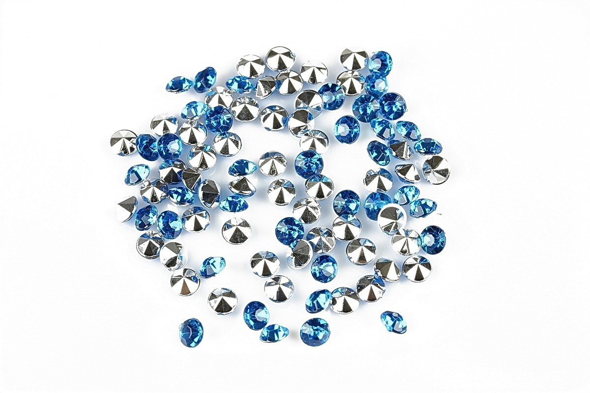 Cabochon rhinestone 3,5mm (20 buc.) - albastru