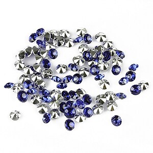 Cabochon rhinestone 3,5mm (20 buc.) - albastru inchis