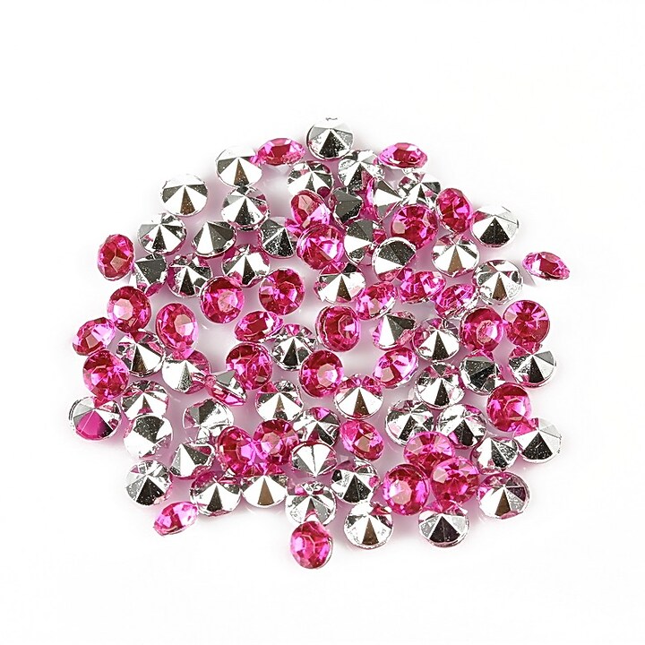 Cabochon rhinestone 3,5mm (20 buc.) - fucsia