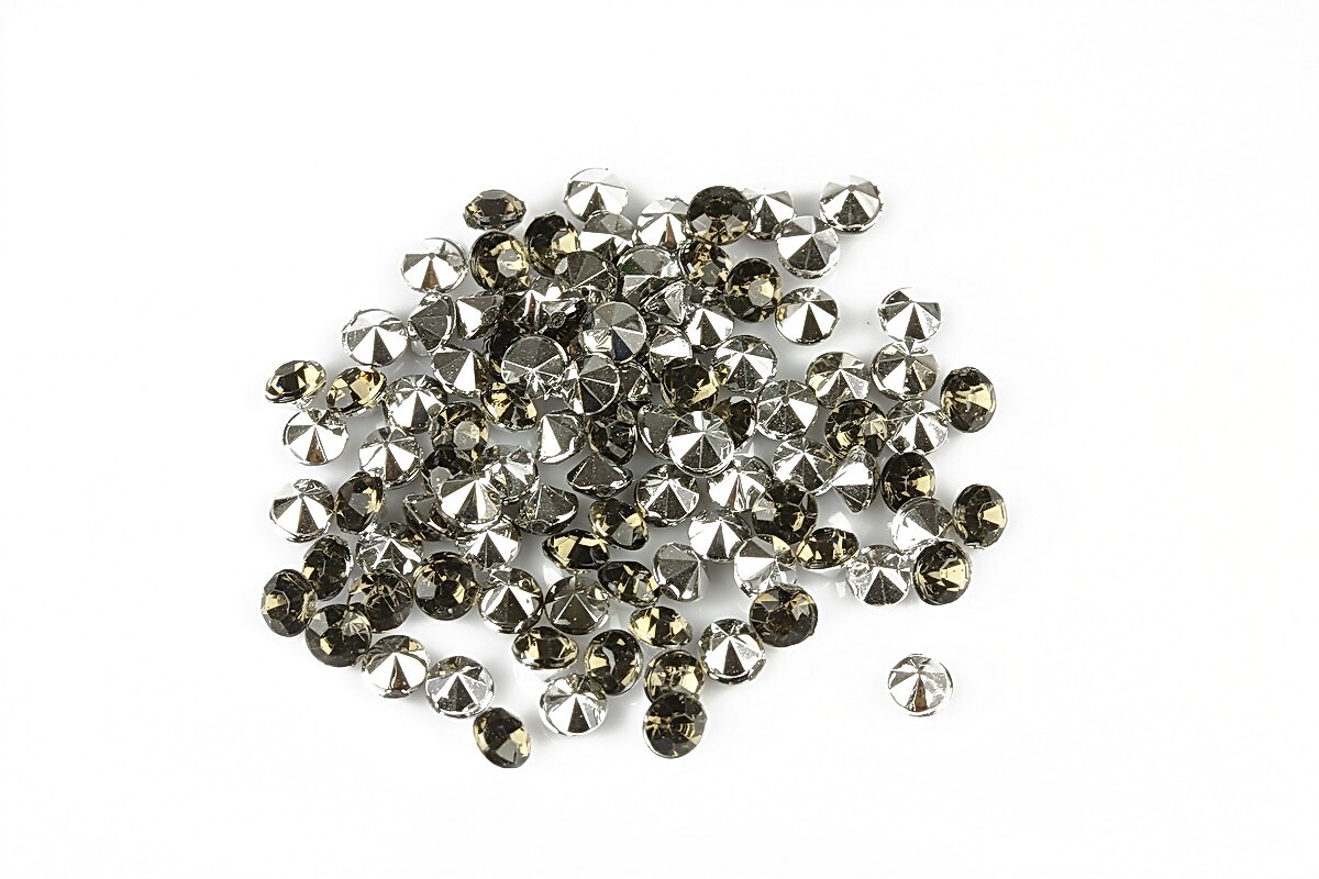 Cabochon rhinestone 3,5mm (20 buc.) - gri