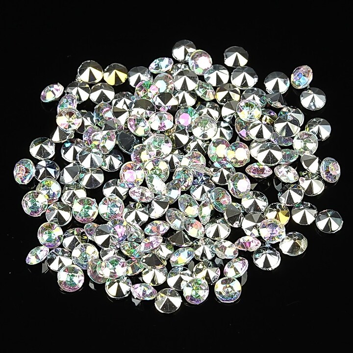 Cabochon rhinestone 3,5mm (20 buc.) - alb cu AB