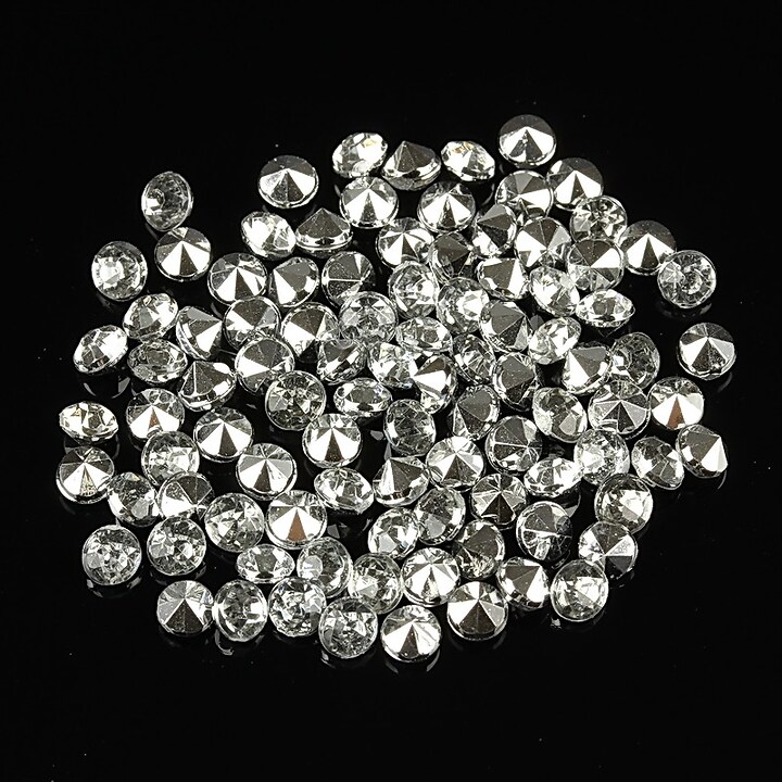 Cabochon rhinestone 3,5mm (20 buc.) - alb