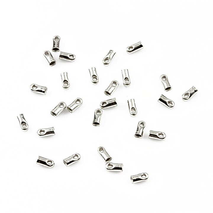 Capat snur argintiu inchis, interior 1,2mm (10buc.)