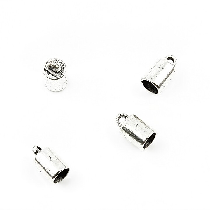 Capat de snur argintiu 9x5mm, interior 5mm