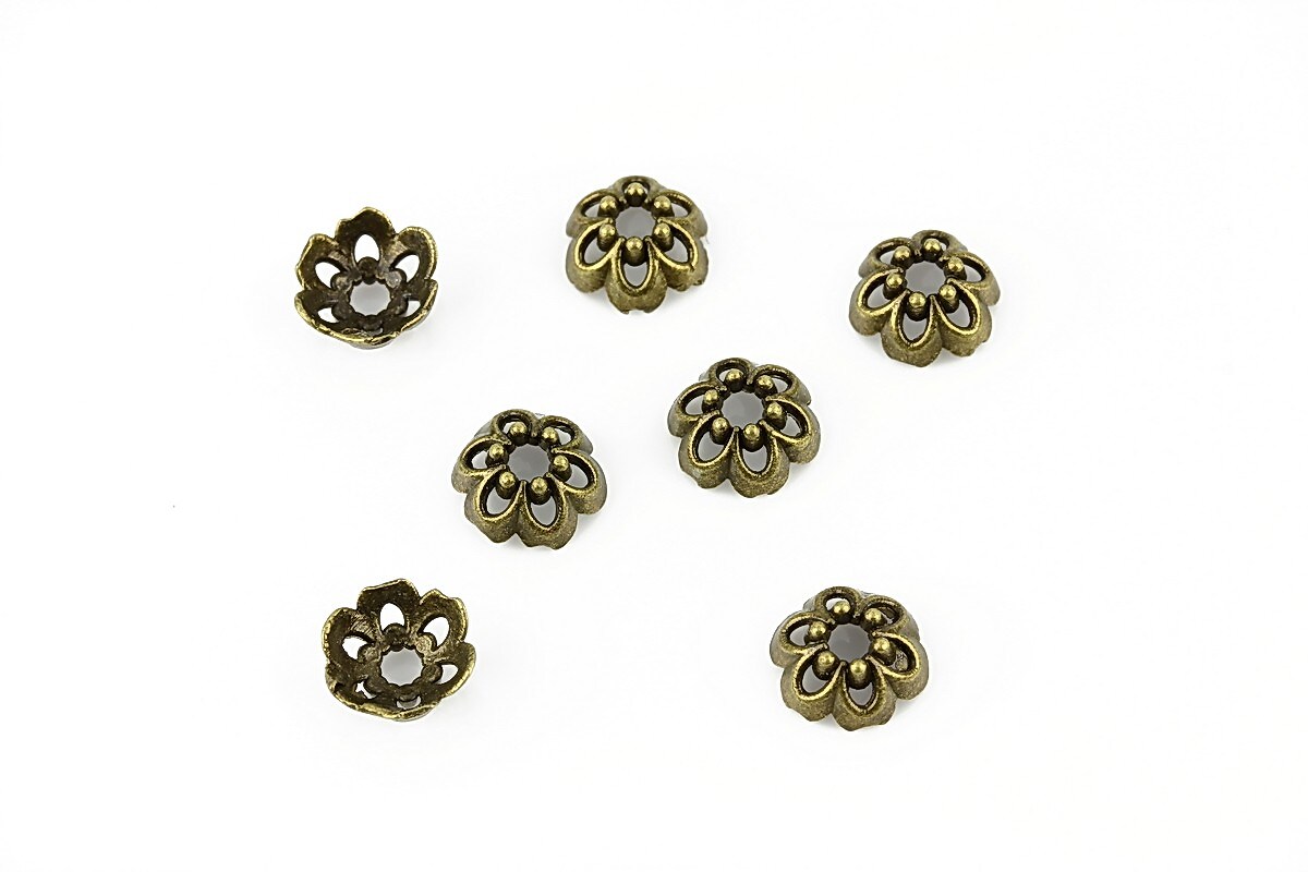 Capacele margele bronz 8mm