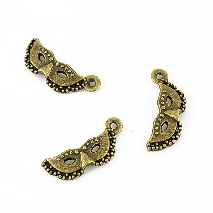 Charm bronz masca venetiana 20x8mm