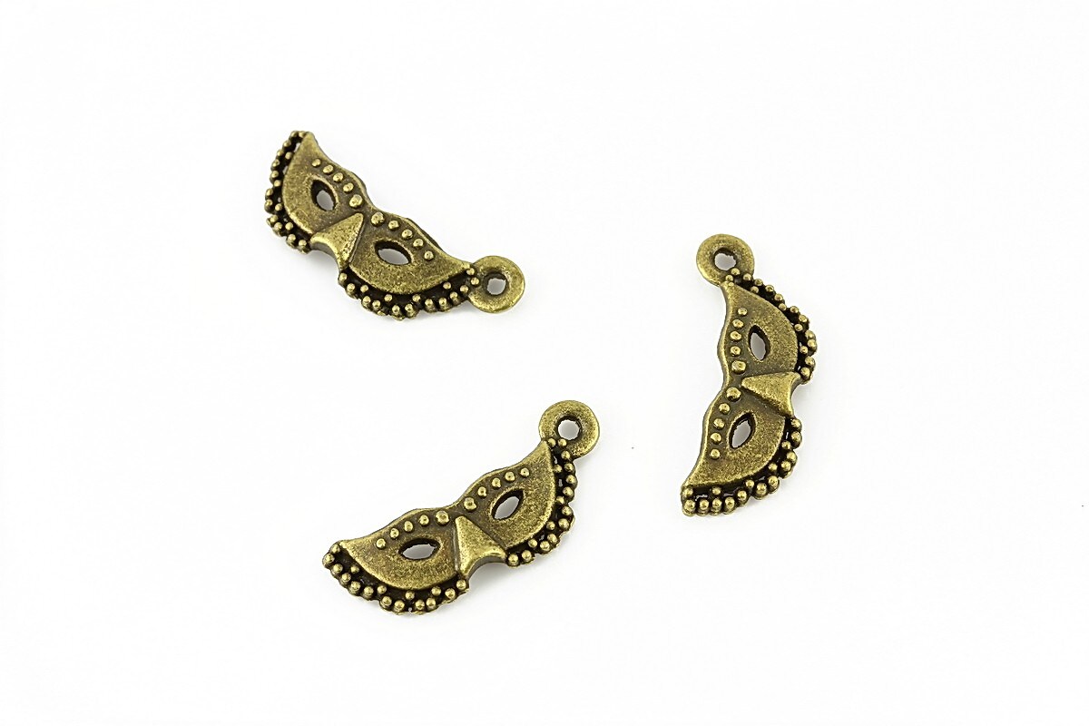 Charm bronz masca venetiana 20x8mm