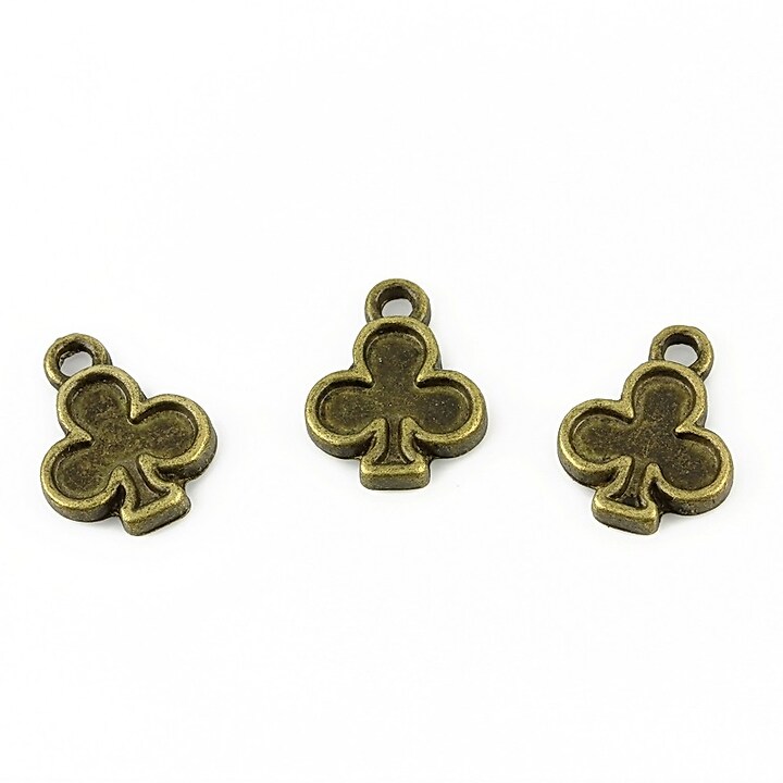 Charm bronz trifoi 14x11mm