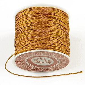 Snur Shamballa grosime 0,8mm, rola de 28m - portocaliu auriu