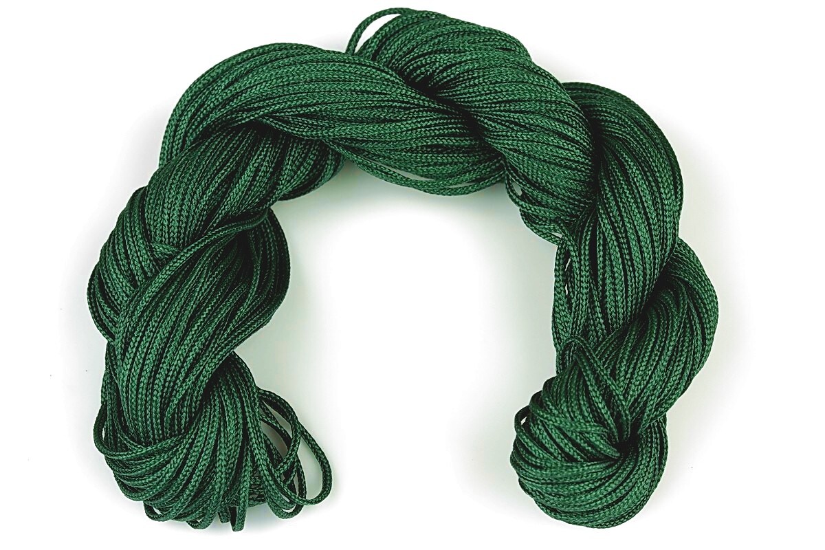 Ata nylon, grosime 1mm, aprox. 20-22m,  verde inchis