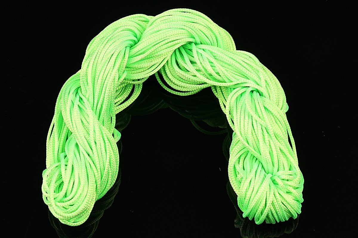 Ata nylon, grosime 1mm, 20-22m, verde neon