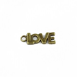 Charm bronz Love 20x7mm