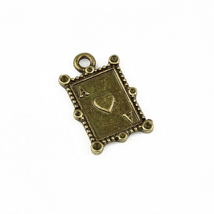 Charm bronz carte de joc 23x15mm