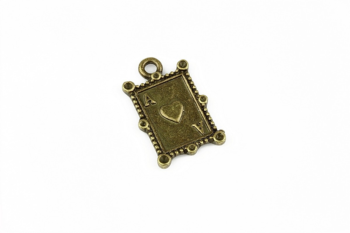 Charm bronz carte de joc 23x15mm