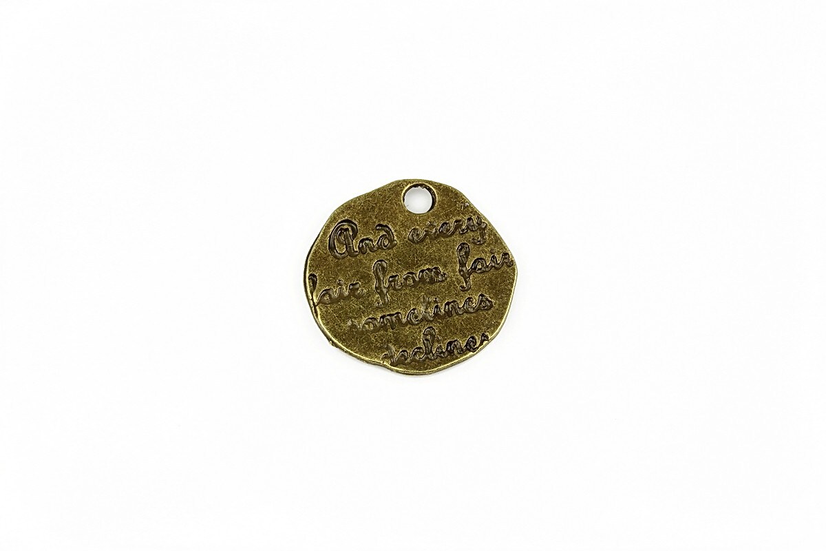 Charm bronz mesaj 18mm