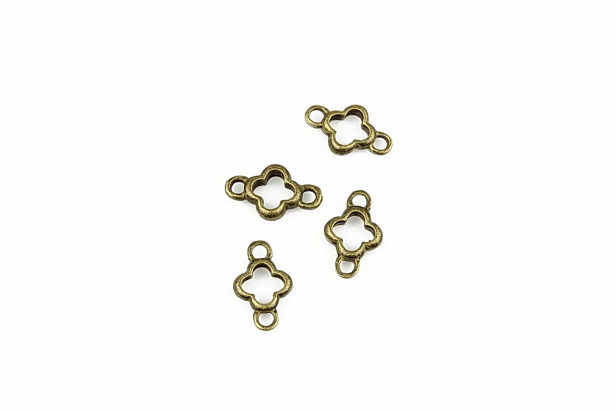 Link bronz floricica 11x7mm