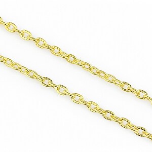 Lant auriu zale gravate 4x3mm (49cm)