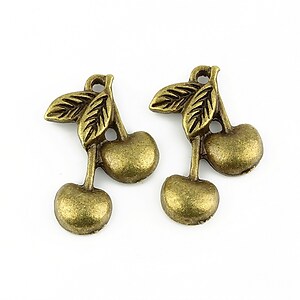 Charm bronz cirese 23x17mm