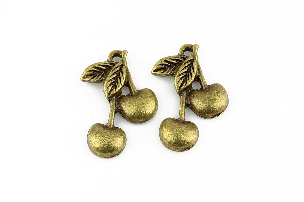 Charm bronz cirese 23x17mm