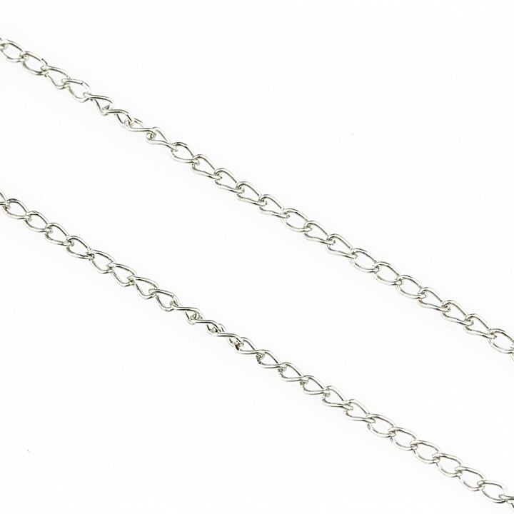 Lant argintiu inchis 1,5x2,5mm (49cm)