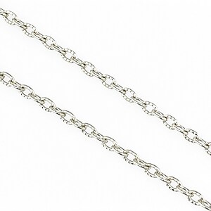 Lant argintiu inchis zale gravate 4x3mm (49cm)