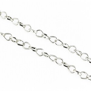 Lant argintiu inchis  6x4,5mm (49cm)