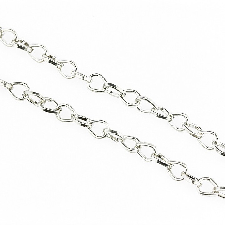 Lant argintiu inchis 6x4,5mm (49cm)