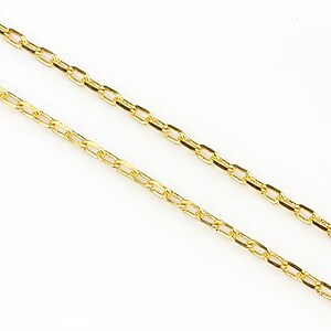 Lant cu zale sudate, in doua culori 3x2mm (49cm) - auriu - auriu