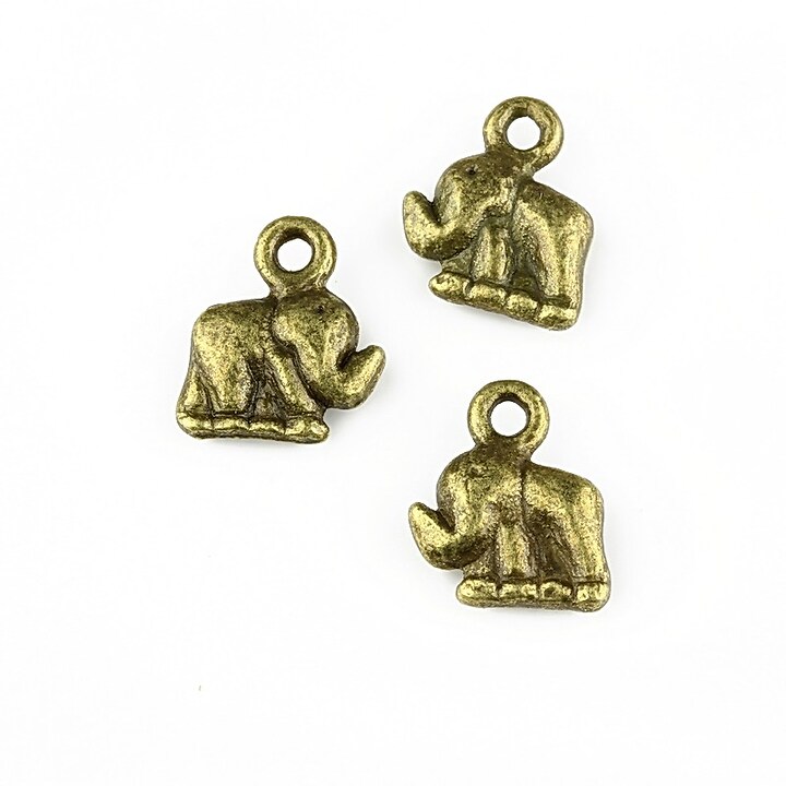 Charm bronz elefant 12,5x11mm