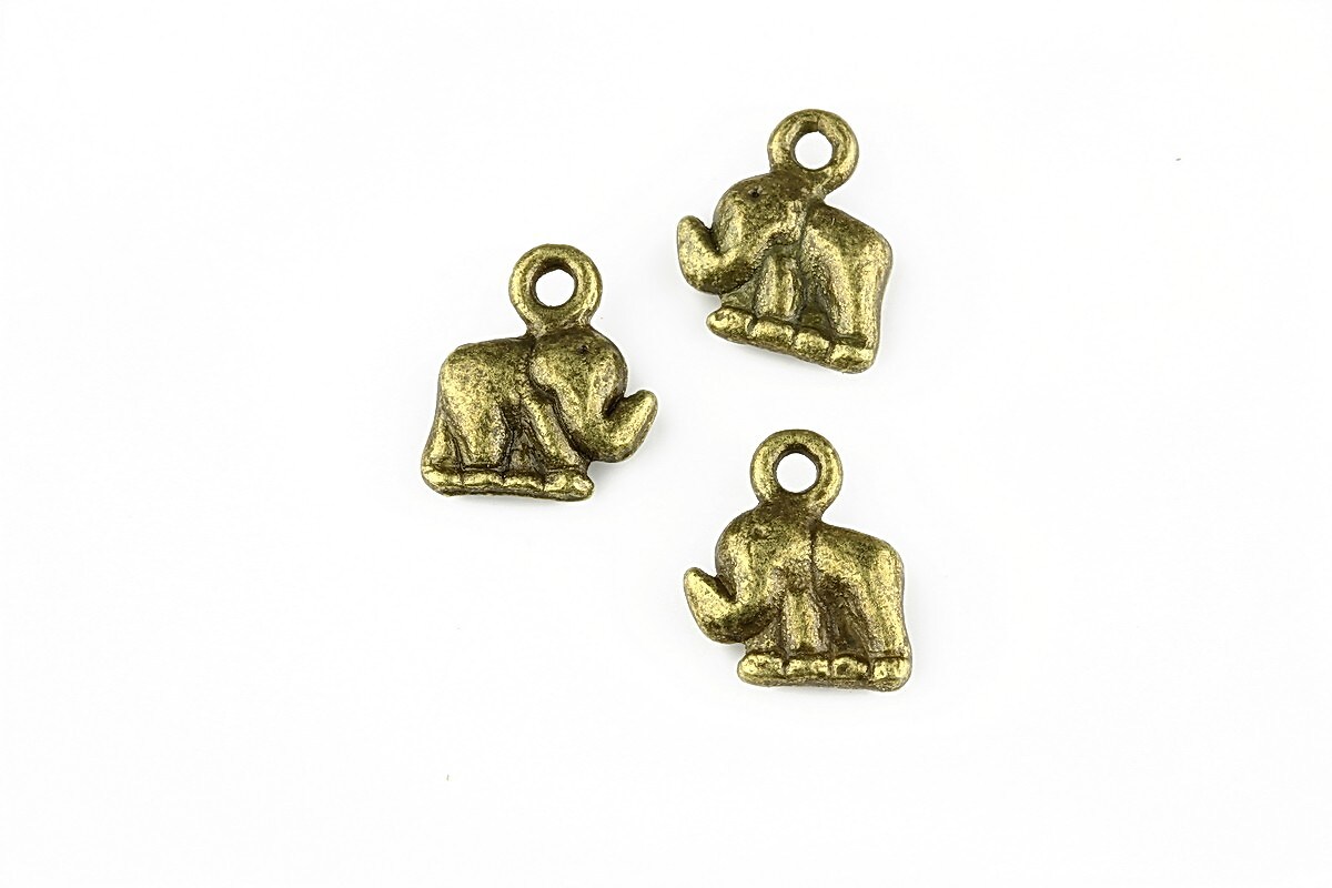 Charm bronz elefant 12,5x11mm