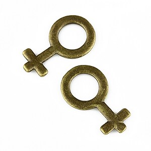 Charm bronz semn feminin 23x13mm