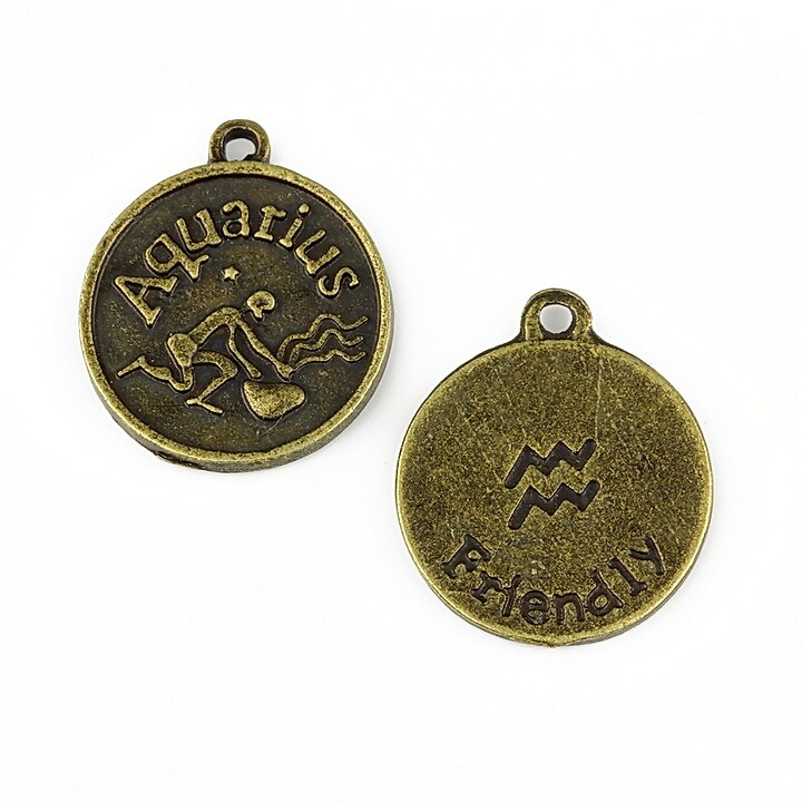 Charm bronz zodiac - varsator 20x16mm