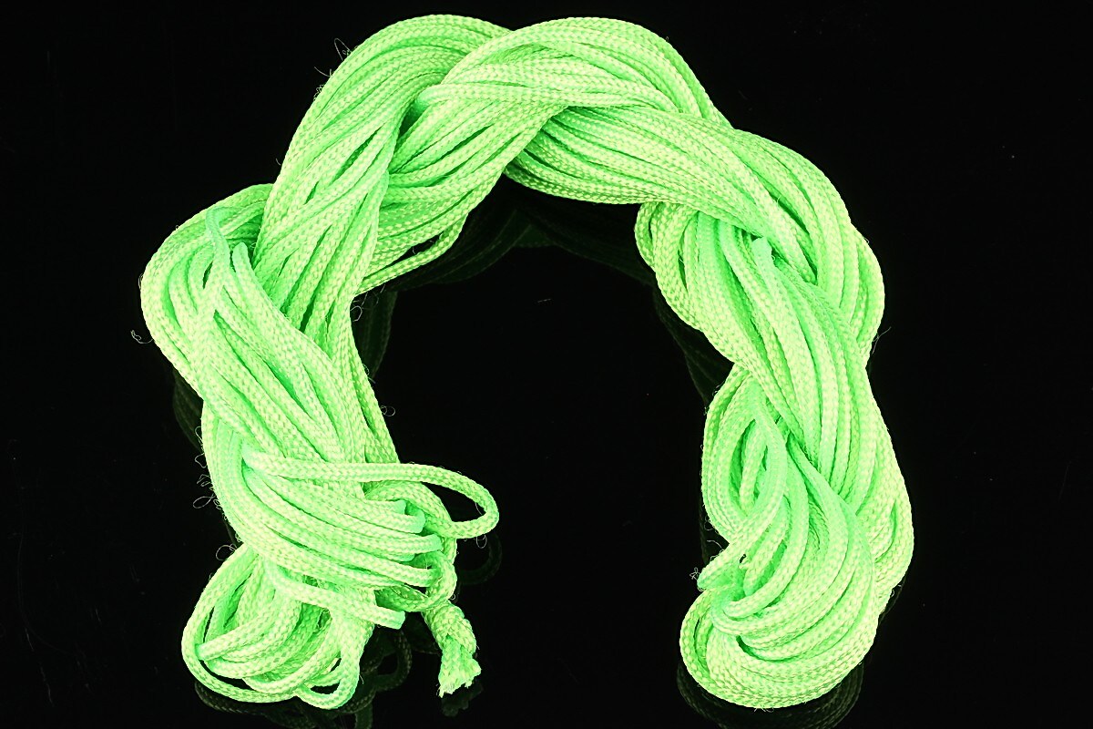 Ata nylon, grosime 2mm, 12m, verde neon