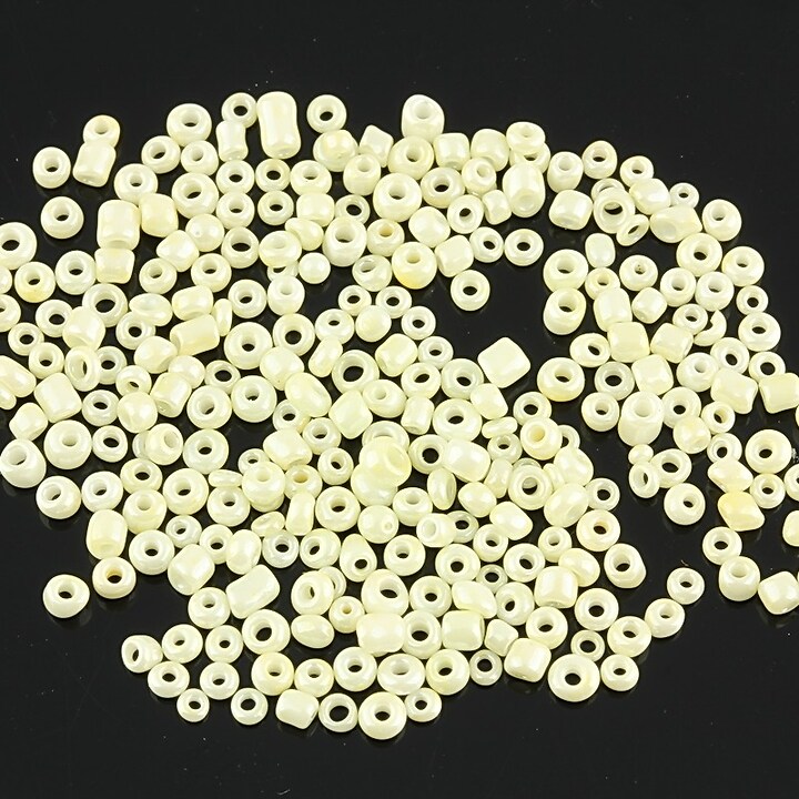 Margele de nisip perlate 2mm (50g) - cod 178 - alb-crem