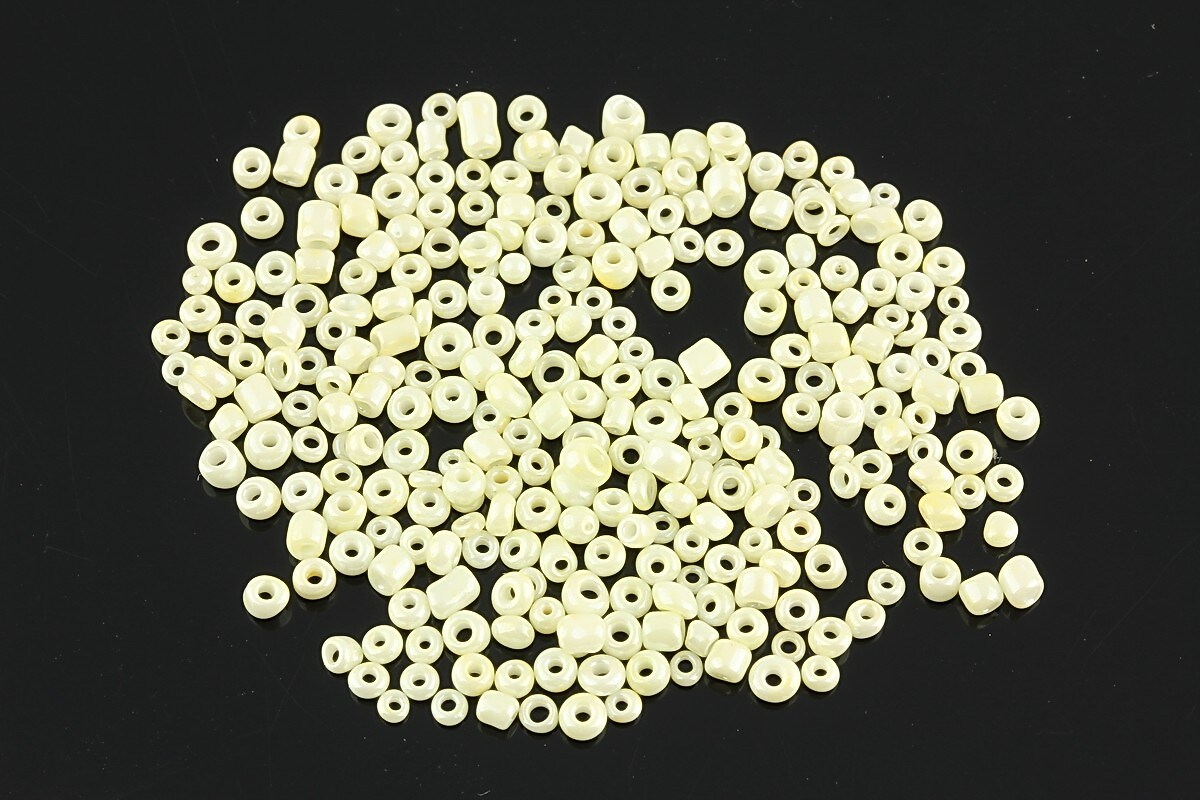 Margele de nisip perlate 2mm (50g) - cod 178 - alb-crem
