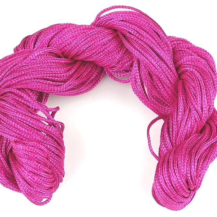 Ata nylon, grosime 1mm, aprox. 20-22m, fucsia