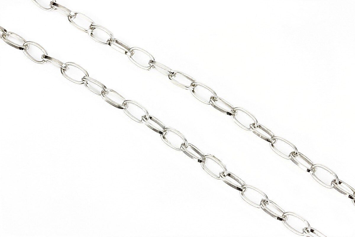 Lant argintiu inchis zale 6x3mm (49cm)