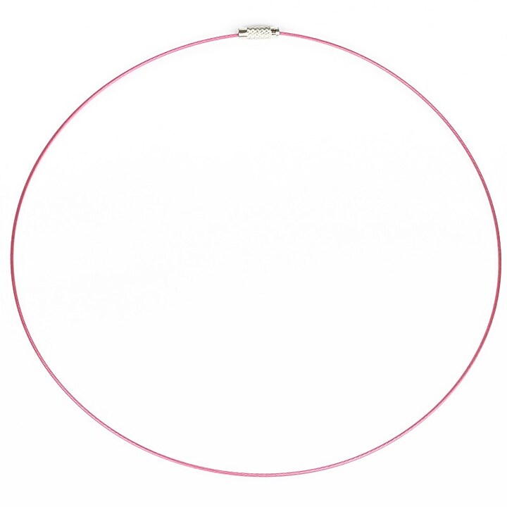 Baza siliconata colier, diametru 14,5cm - roz inchis