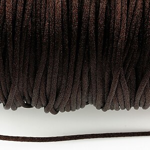 Snur nylon satinat grosime 2mm (5m) - maro