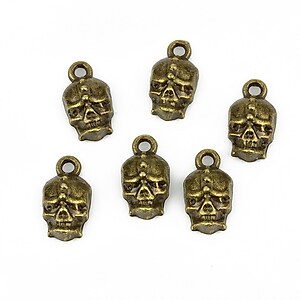 Charm bronz cap de mort 13x7mm