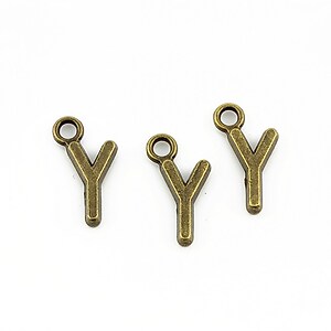 Charm bronz litera Y 16x7mm